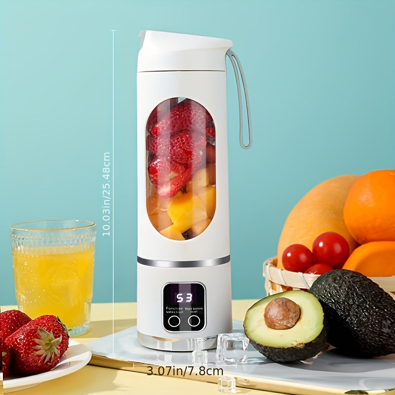 USB Charging Portable Cordless Blender and Handheld Juicer - Easy to Clean, Perfect for Smoothies & Fresh Fruit Drinks, 10.14oz. to 16.91oz Capacity with Digital Display Screen – Ideal for Home Office Travel Outdoor Mini Sh