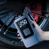 Portable Tire Inflator Air Compressor with Pressure Gauge - 150PSI Electric Pump with LED Flash Screen, 2000mAh Rechargeable Lithium Battery, USB Charging, for Cars, Motorcycles, Bicycles, Balls