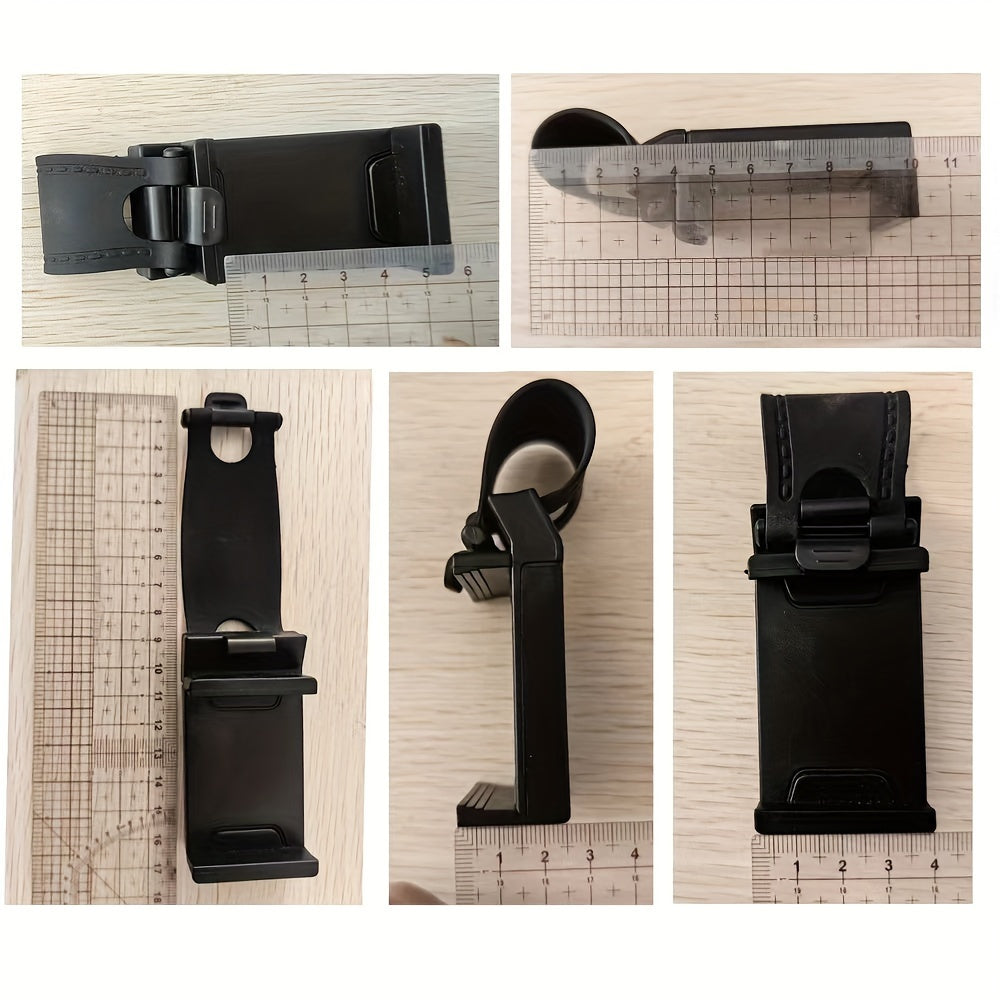 Universal Car Phone Holder, Plastic Steering Wheel Mount, Mobile-Phone Stand Support, Bike Clip Mount, Durable and Easy to Use