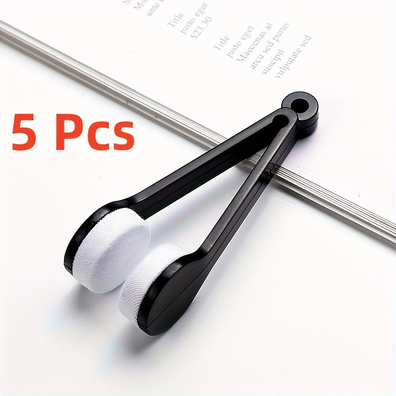 CrystalClear 5pcs Eyeglass Cleaning Kit - Portable Travel Set with Microfiber Cloths & Dual-Sided Brushes, Keep Your Glasses Spotless Anytime, Anywhere