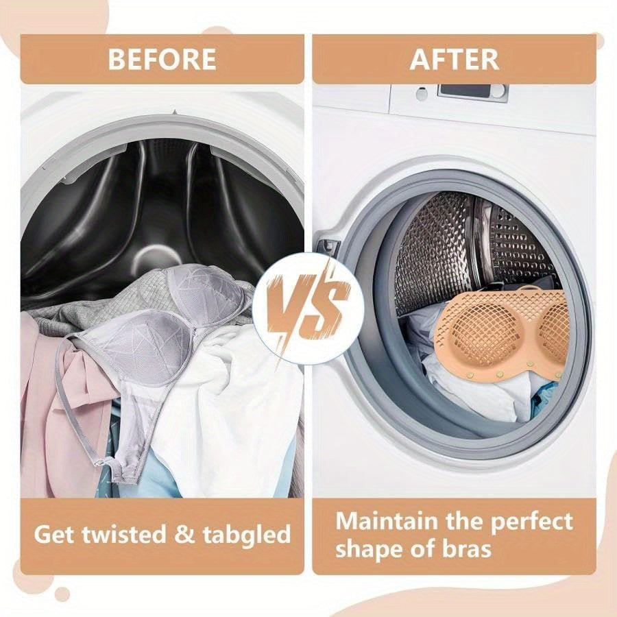 3-in-1 Luxury Bra Laundry Organizer - XXL Silicone Wash Bag with Locking Snap Closure, Prevents Stretching & Tangling, Fits 5 Bras & Swimsuits, Quick-Dry Fabric, Non-Toxic Material, Travel Essential, Multi-Purpose Use, Laundr