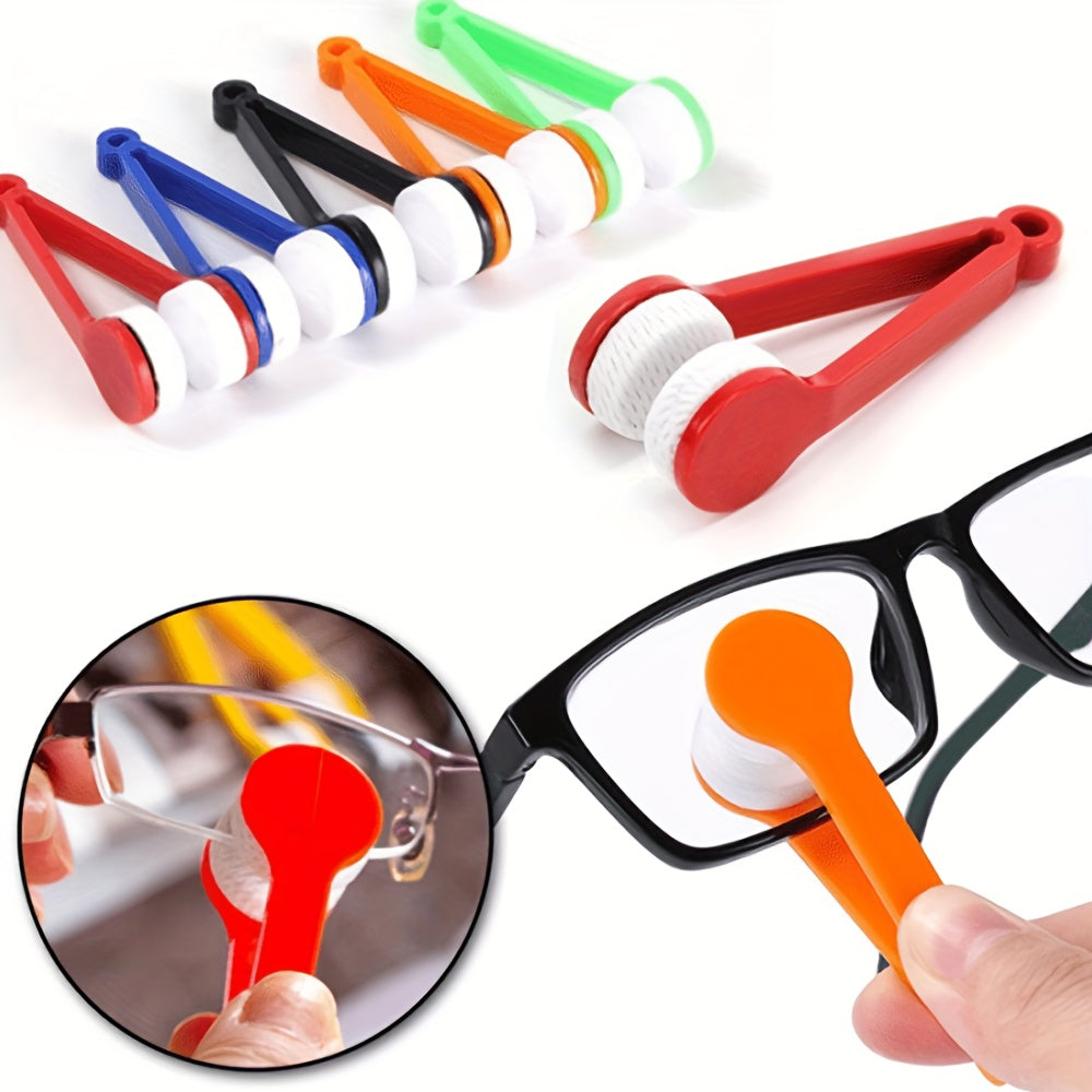 CrystalClear 5pcs Eyeglass Cleaning Kit - Portable Travel Set with Microfiber Cloths & Dual-Sided Brushes, Keep Your Glasses Spotless Anytime, Anywhere