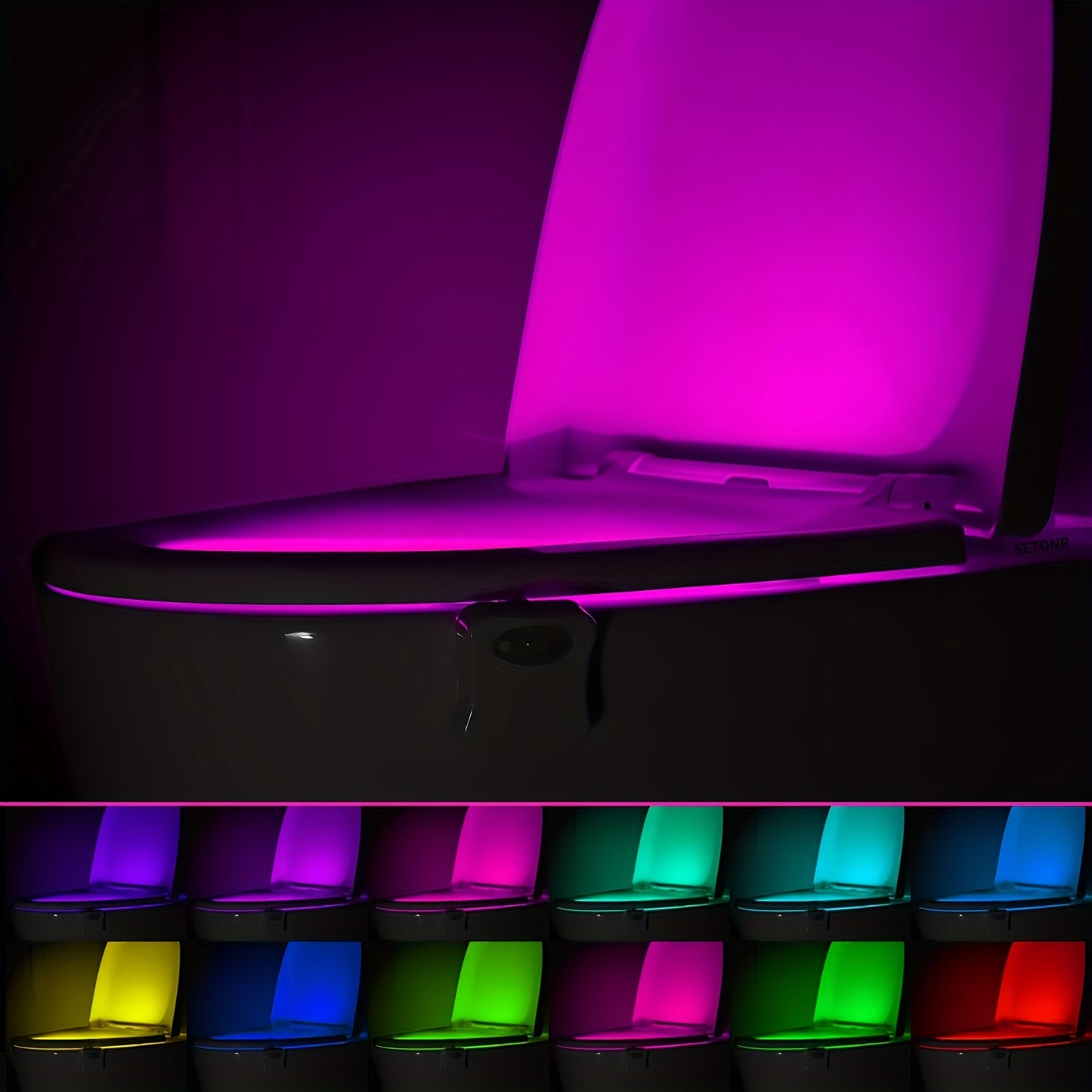 Toiletten Licht, WC-Licht, Bewegungssensor, 16 verschiedene Farben, WC Nachtlicht