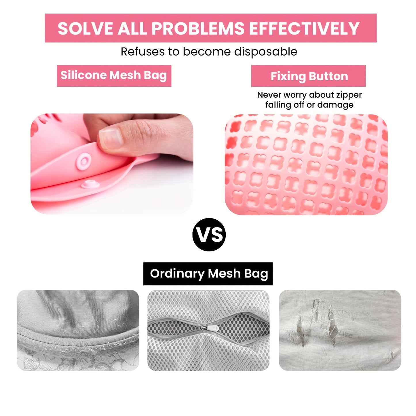 3-in-1 Luxury Bra Laundry Organizer - XXL Silicone Wash Bag with Locking Snap Closure, Prevents Stretching & Tangling, Fits 5 Bras & Swimsuits, Quick-Dry Fabric, Non-Toxic Material, Travel Essential, Multi-Purpose Use, Laundr