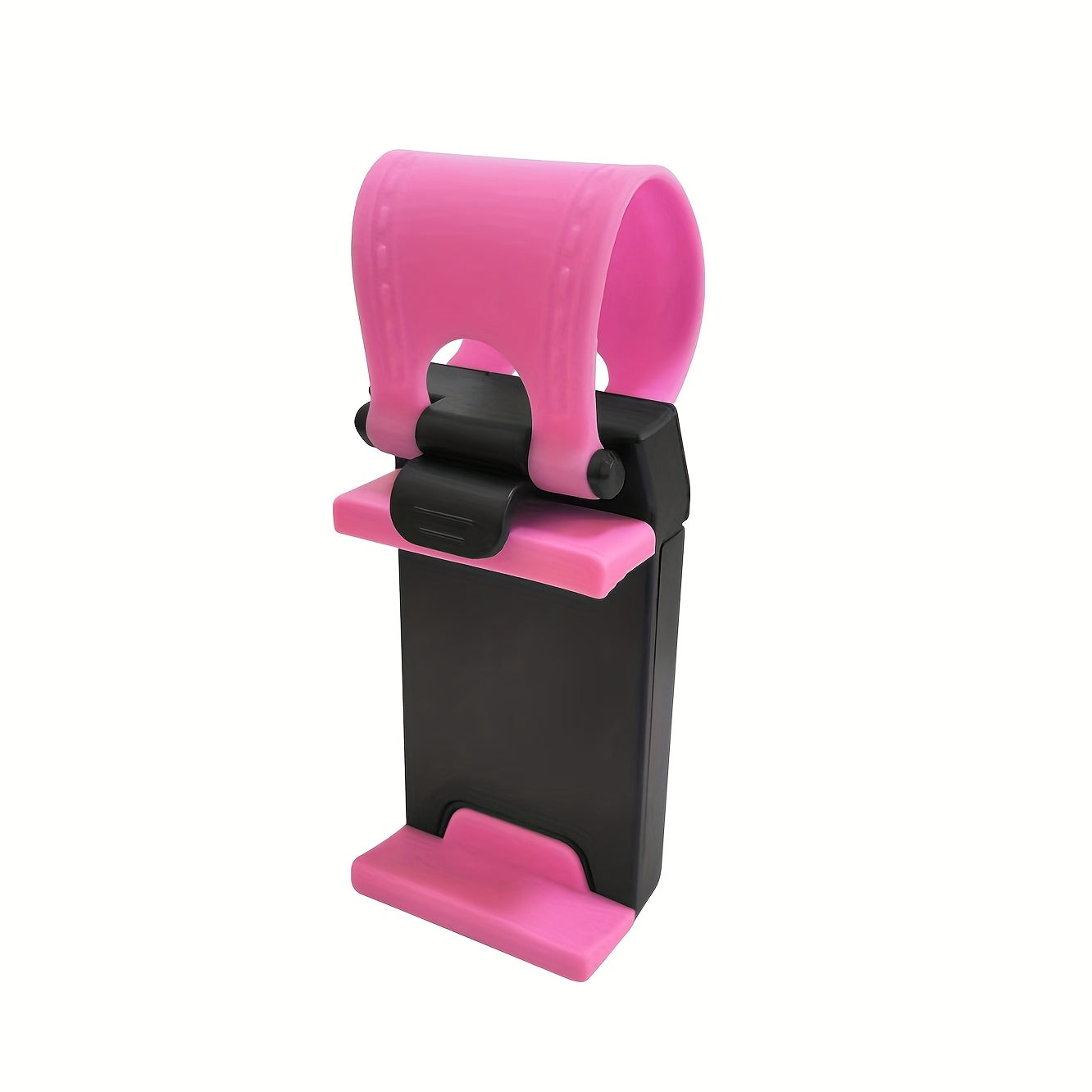 Universal Car Phone Holder, Plastic Steering Wheel Mount, Mobile-Phone Stand Support, Bike Clip Mount, Durable and Easy to Use