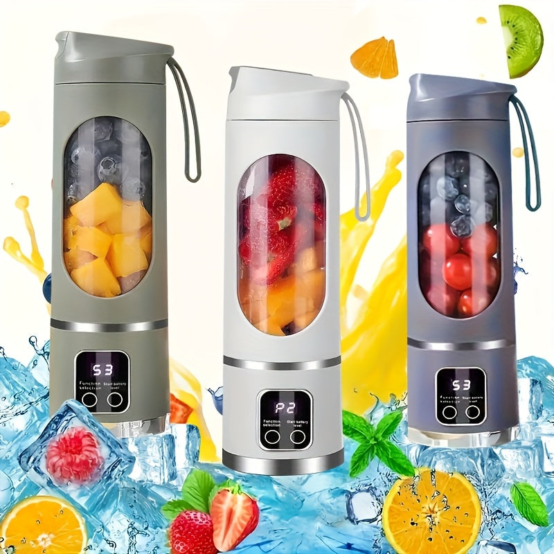 USB Charging Portable Cordless Blender and Handheld Juicer - Easy to Clean, Perfect for Smoothies & Fresh Fruit Drinks, 10.14oz. to 16.91oz Capacity with Digital Display Screen – Ideal for Home Office Travel Outdoor Mini Sh