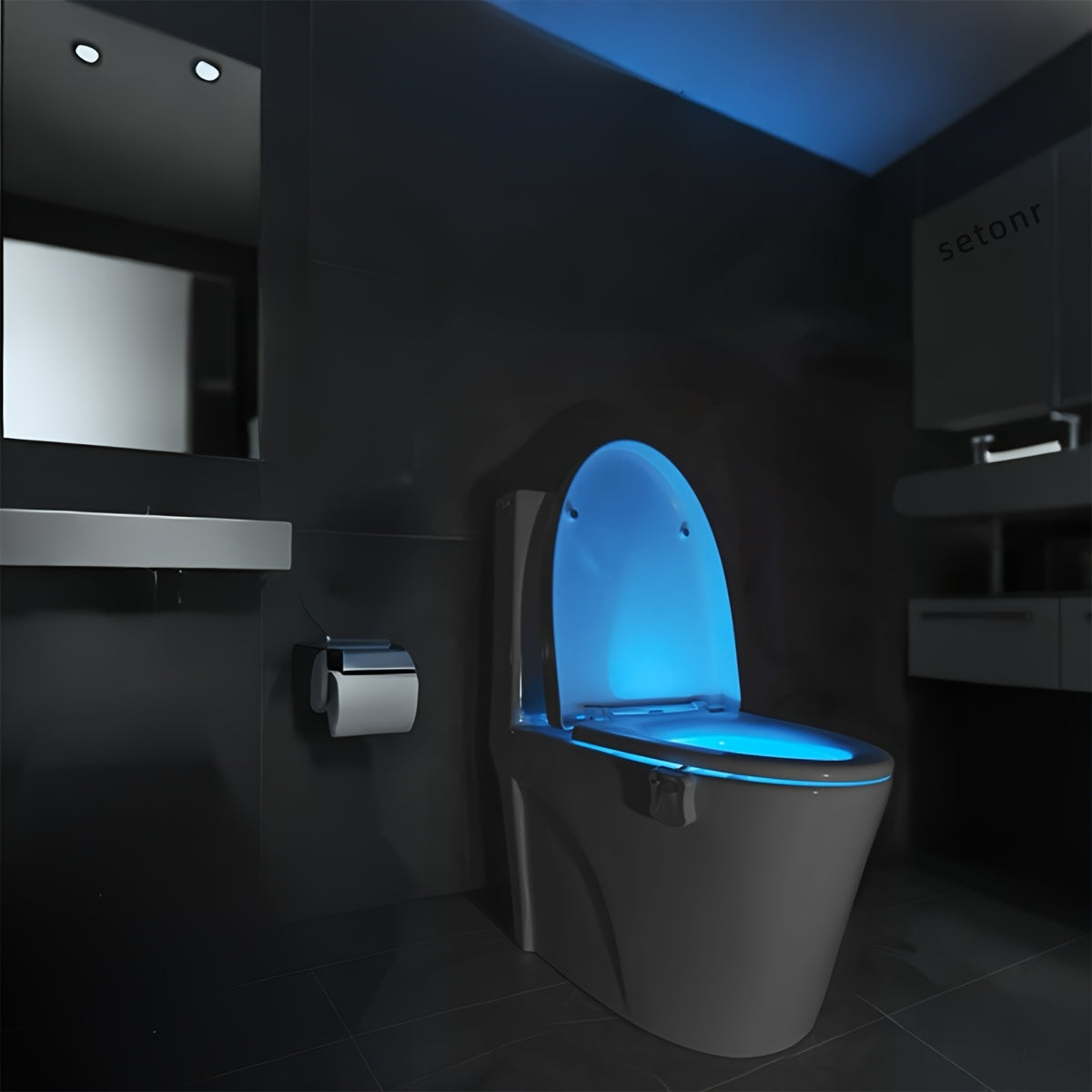 Toiletten Licht, WC-Licht, Bewegungssensor, 16 verschiedene Farben, WC Nachtlicht