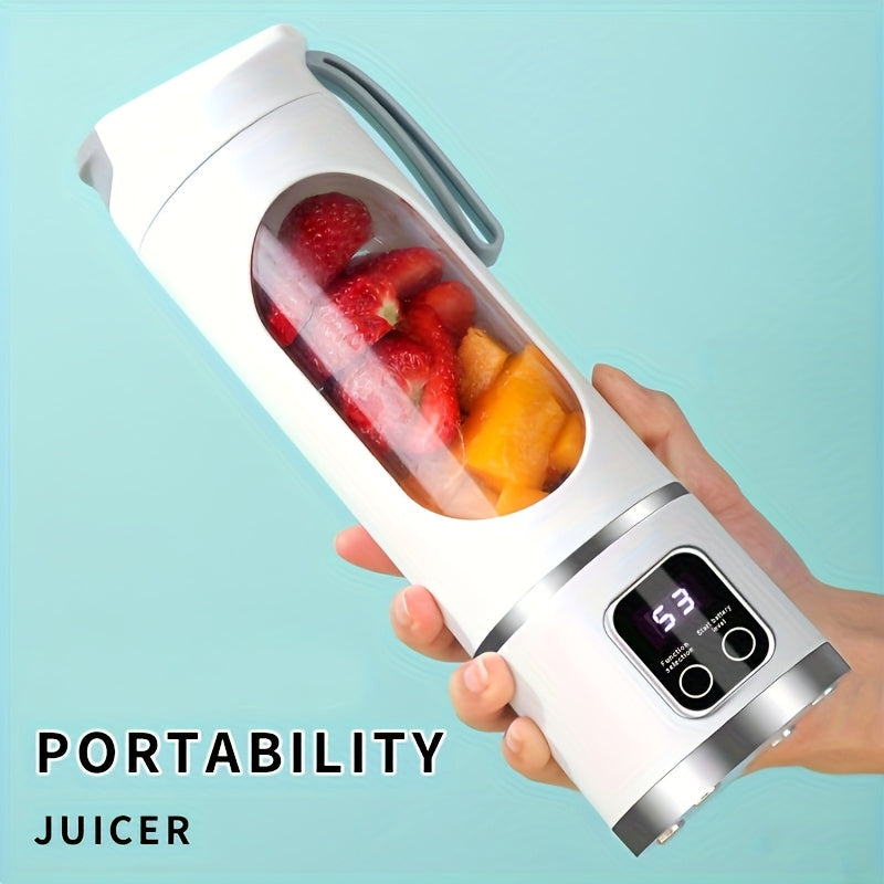 USB Charging Portable Cordless Blender and Handheld Juicer - Easy to Clean, Perfect for Smoothies & Fresh Fruit Drinks, 10.14oz. to 16.91oz Capacity with Digital Display Screen – Ideal for Home Office Travel Outdoor Mini Sh