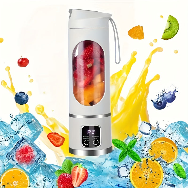 USB Charging Portable Cordless Blender and Handheld Juicer - Easy to Clean, Perfect for Smoothies & Fresh Fruit Drinks, 10.14oz. to 16.91oz Capacity with Digital Display Screen – Ideal for Home Office Travel Outdoor Mini Sh