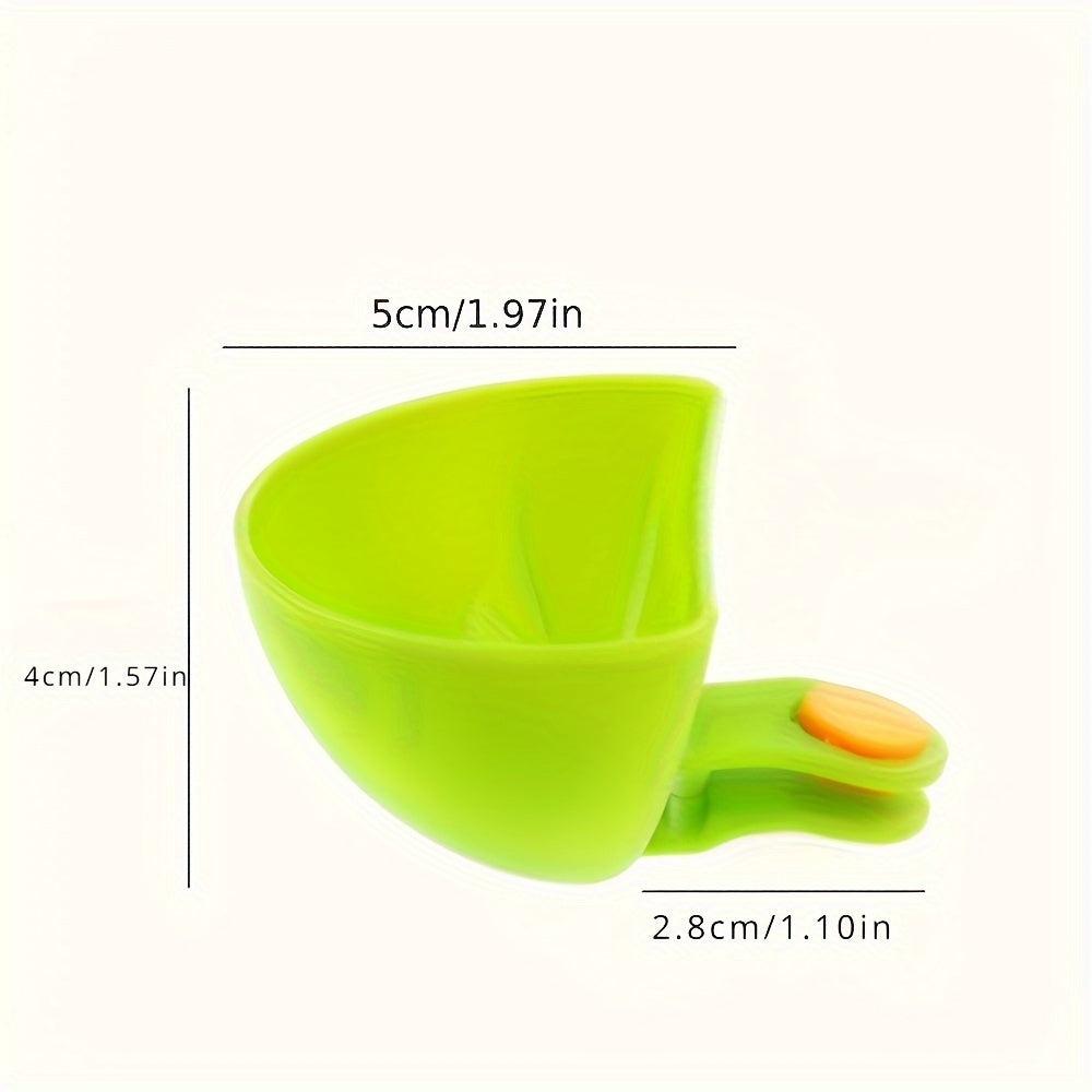 4pcs Colorful Plastic Dip Clip Bowl Plate Holders - Vibrant Green, Pink, Orange & Yellow - Durable PP Material, Dishwasher Safe, Perfect for Chips, Sauces, Veggies & Outdoor Gatherings