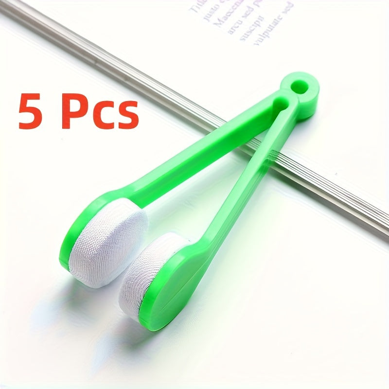 CrystalClear 5pcs Eyeglass Cleaning Kit - Portable Travel Set with Microfiber Cloths & Dual-Sided Brushes, Keep Your Glasses Spotless Anytime, Anywhere