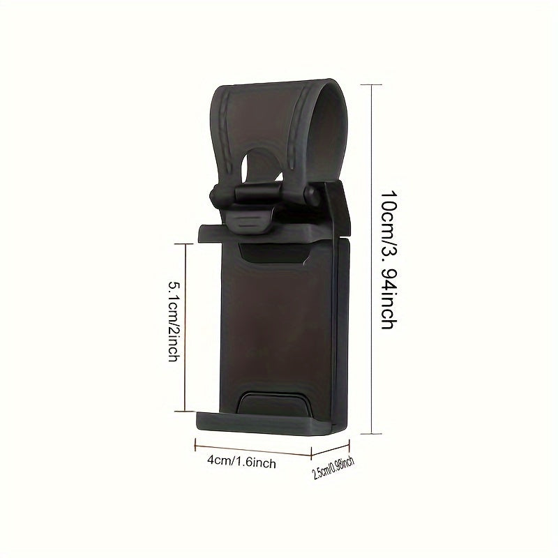 Universal Car Phone Holder, Plastic Steering Wheel Mount, Mobile-Phone Stand Support, Bike Clip Mount, Durable and Easy to Use