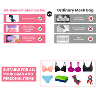 3-in-1 Luxury Bra Laundry Organizer - XXL Silicone Wash Bag with Locking Snap Closure, Prevents Stretching & Tangling, Fits 5 Bras & Swimsuits, Quick-Dry Fabric, Non-Toxic Material, Travel Essential, Multi-Purpose Use, Laundr