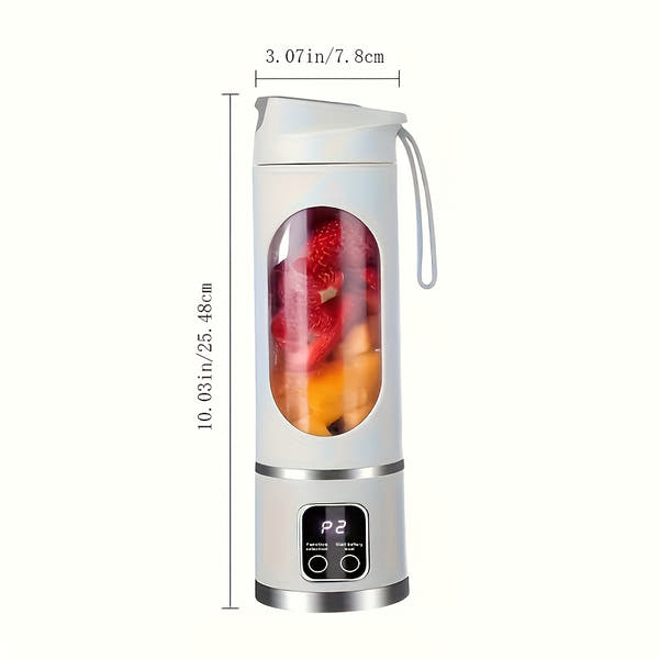 USB Charging Portable Cordless Blender and Handheld Juicer - Easy to Clean, Perfect for Smoothies & Fresh Fruit Drinks, 10.14oz. to 16.91oz Capacity with Digital Display Screen – Ideal for Home Office Travel Outdoor Mini Sh