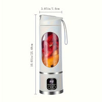 USB Charging Portable Cordless Blender and Handheld Juicer - Easy to Clean, Perfect for Smoothies & Fresh Fruit Drinks, 10.14oz. to 16.91oz Capacity with Digital Display Screen – Ideal for Home Office Travel Outdoor Mini Sh