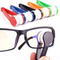 CrystalClear 5pcs Eyeglass Cleaning Kit - Portable Travel Set with Microfiber Cloths & Dual-Sided Brushes, Keep Your Glasses Spotless Anytime, Anywhere