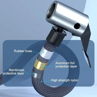 Portable Tire Inflator Air Compressor with Pressure Gauge - 150PSI Electric Pump with LED Flash Screen, 2000mAh Rechargeable Lithium Battery, USB Charging, for Cars, Motorcycles, Bicycles, Balls