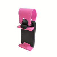 Universal Car Phone Holder, Plastic Steering Wheel Mount, Mobile-Phone Stand Support, Bike Clip Mount, Durable and Easy to Use