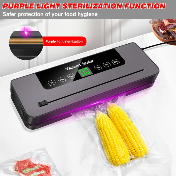 Commercial Vacuum Sealer Seals a Food Saver System for Meals with 10 Sealing Bags, 5 Modes, 65 KPA, to Keep Meat, Vegetables, Fruits, Grains Fresh, Without Battery