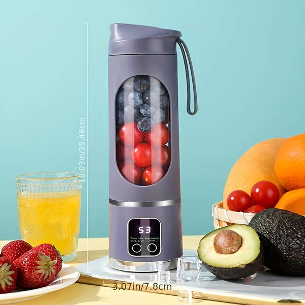 USB Charging Portable Cordless Blender and Handheld Juicer - Easy to Clean, Perfect for Smoothies & Fresh Fruit Drinks, 10.14oz. to 16.91oz Capacity with Digital Display Screen – Ideal for Home Office Travel Outdoor Mini Sh
