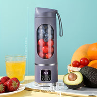 USB Charging Portable Cordless Blender and Handheld Juicer - Easy to Clean, Perfect for Smoothies & Fresh Fruit Drinks, 10.14oz. to 16.91oz Capacity with Digital Display Screen – Ideal for Home Office Travel Outdoor Mini Sh