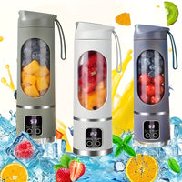 USB Charging Portable Cordless Blender and Handheld Juicer - Easy to Clean, Perfect for Smoothies & Fresh Fruit Drinks, 10.14oz. to 16.91oz Capacity with Digital Display Screen – Ideal for Home Office Travel Outdoor Mini Sh