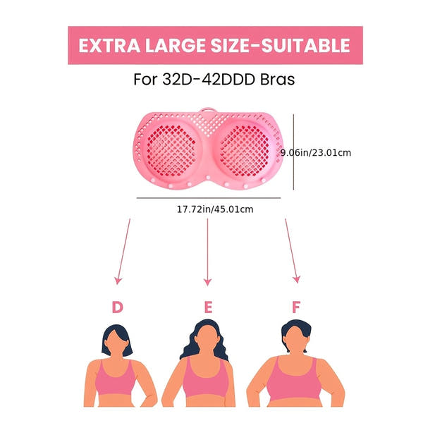 3-in-1 Luxury Bra Laundry Organizer - XXL Silicone Wash Bag with Locking Snap Closure, Prevents Stretching & Tangling, Fits 5 Bras & Swimsuits, Quick-Dry Fabric, Non-Toxic Material, Travel Essential, Multi-Purpose Use, Laundr