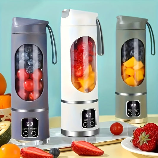 USB Charging Portable Cordless Blender and Handheld Juicer - Easy to Clean, Perfect for Smoothies & Fresh Fruit Drinks, 10.14oz. to 16.91oz Capacity with Digital Display Screen – Ideal for Home Office Travel Outdoor Mini Sh