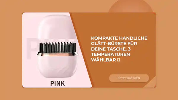 Kompakte handliche Glätt-Bürste für deine Tasche, 3 Temperaturen wählbar 🌸 by@Outfy